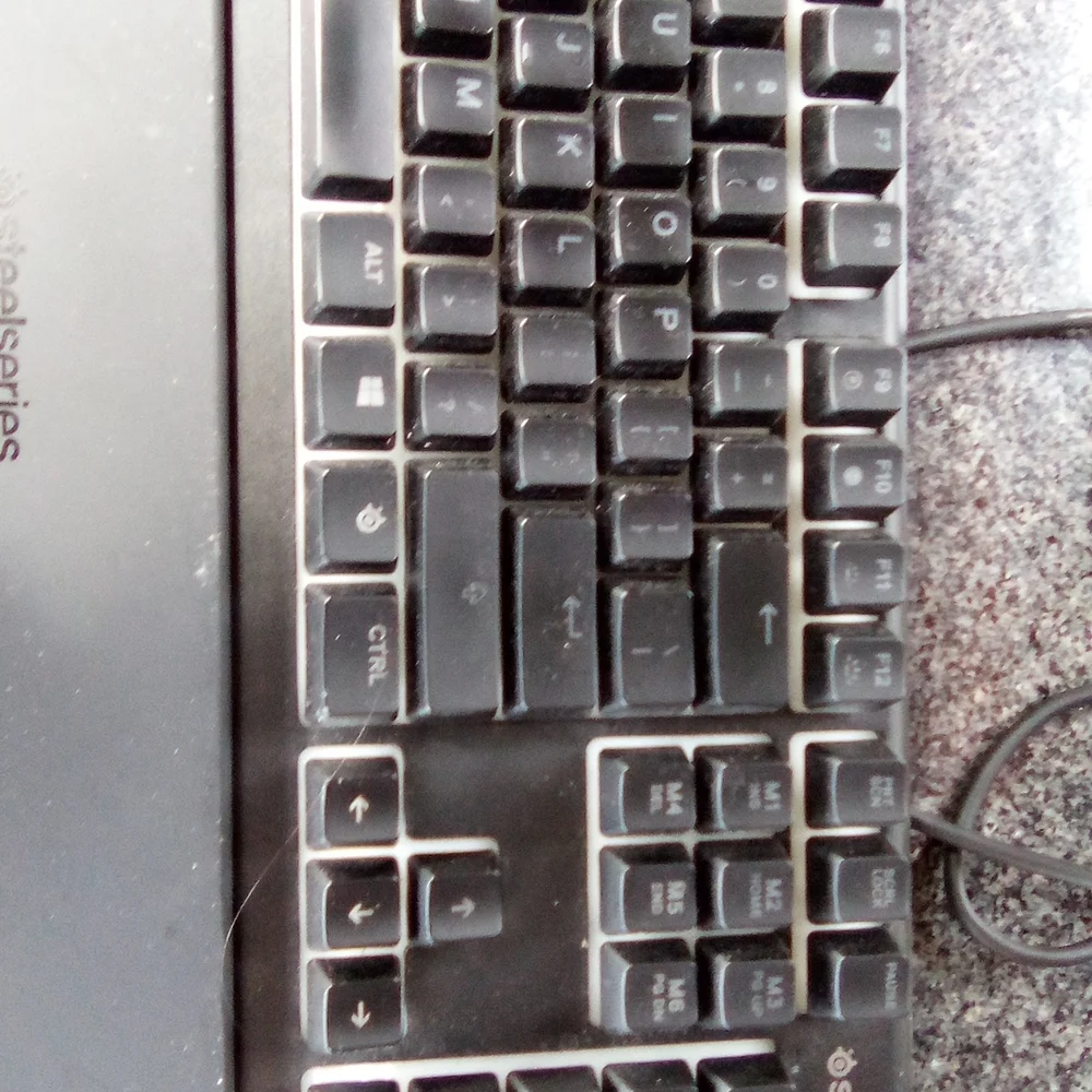 SteelSeries Black Wired Gaming Keyboard - Backlit Mechanical Style